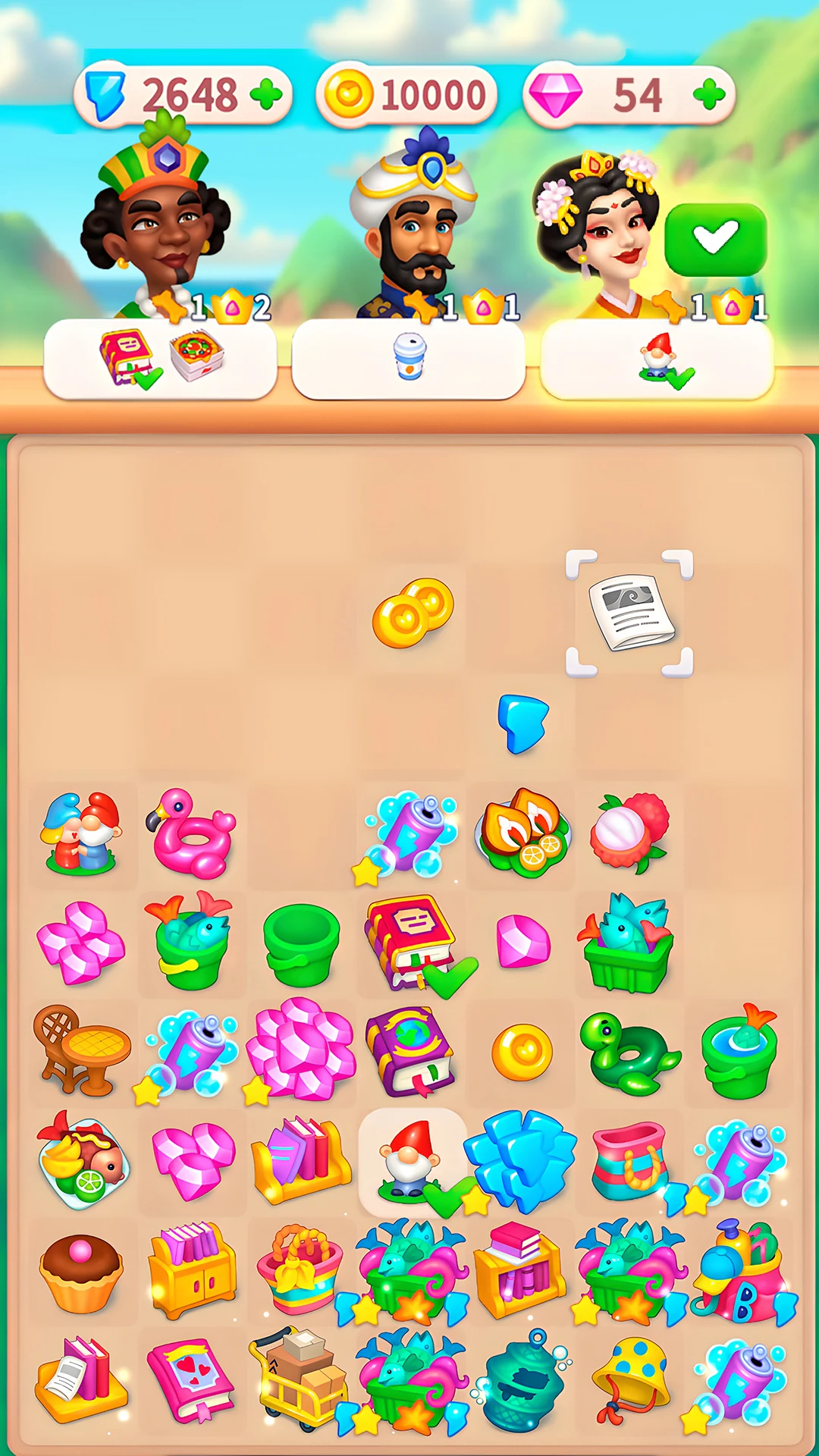Secrets of Paradise Merge Game screenshot